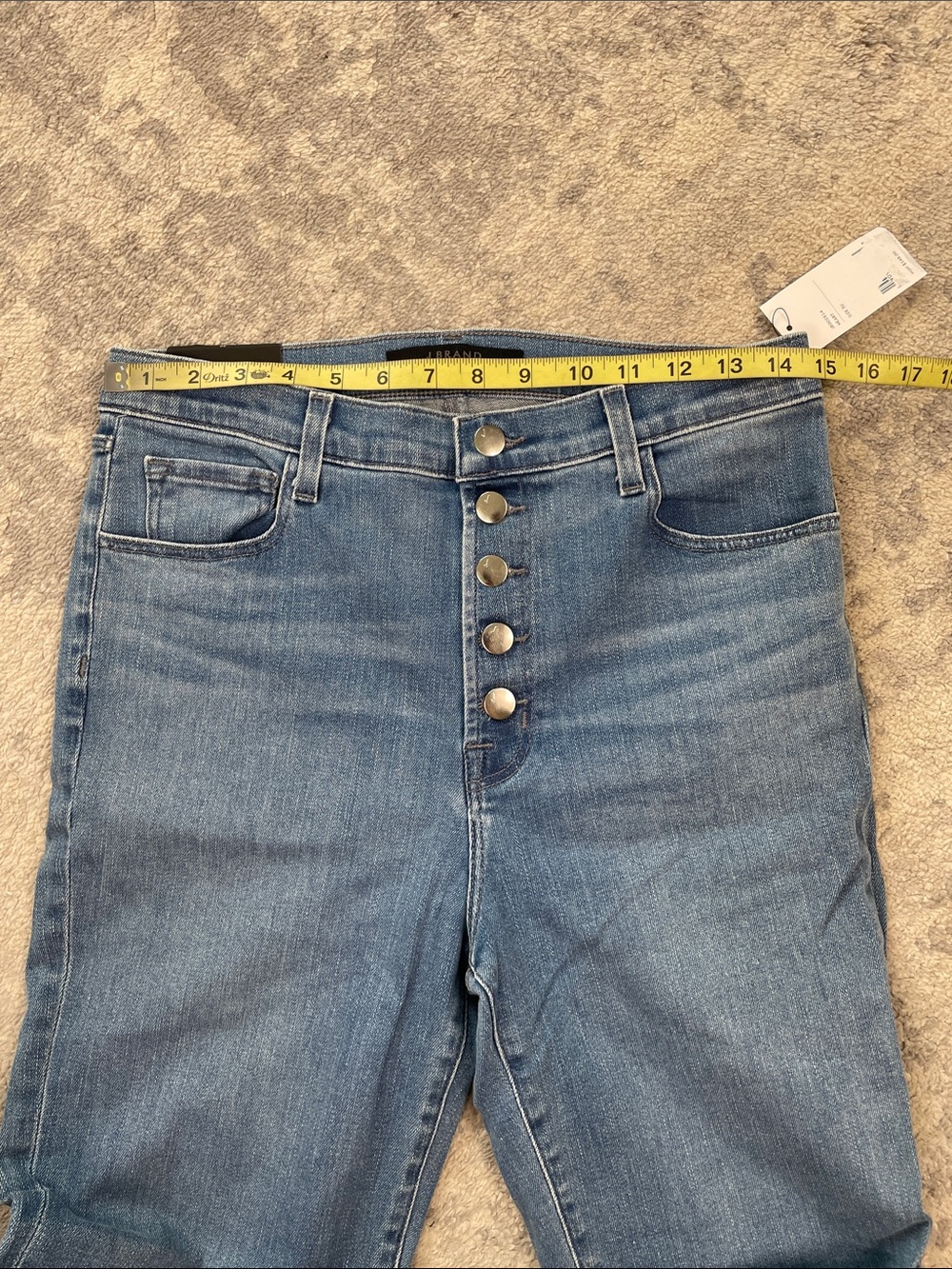 NWT J Brand Lillie High Rise Crop Flare Jeans Heart Blue Sz 30 - Picture 9 of 13